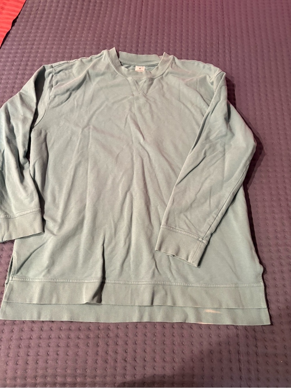 Light Teal Crewneck Sweatshirt French terry members mark xl